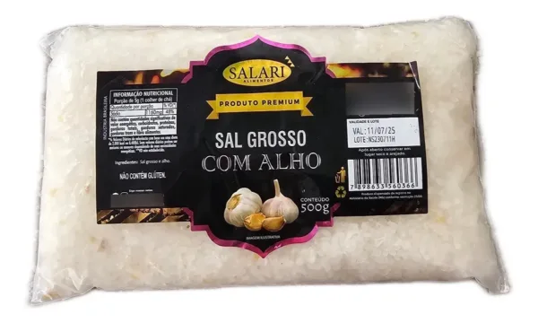 Sal Grosso Especial - Com Alho - Caixa 12 Un.