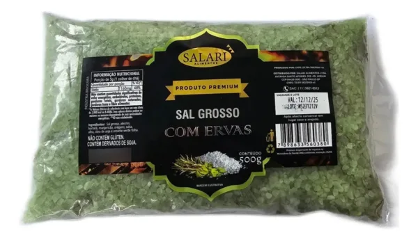 Sal Grosso Especial - Com Ervas - Caixa 12 Un.